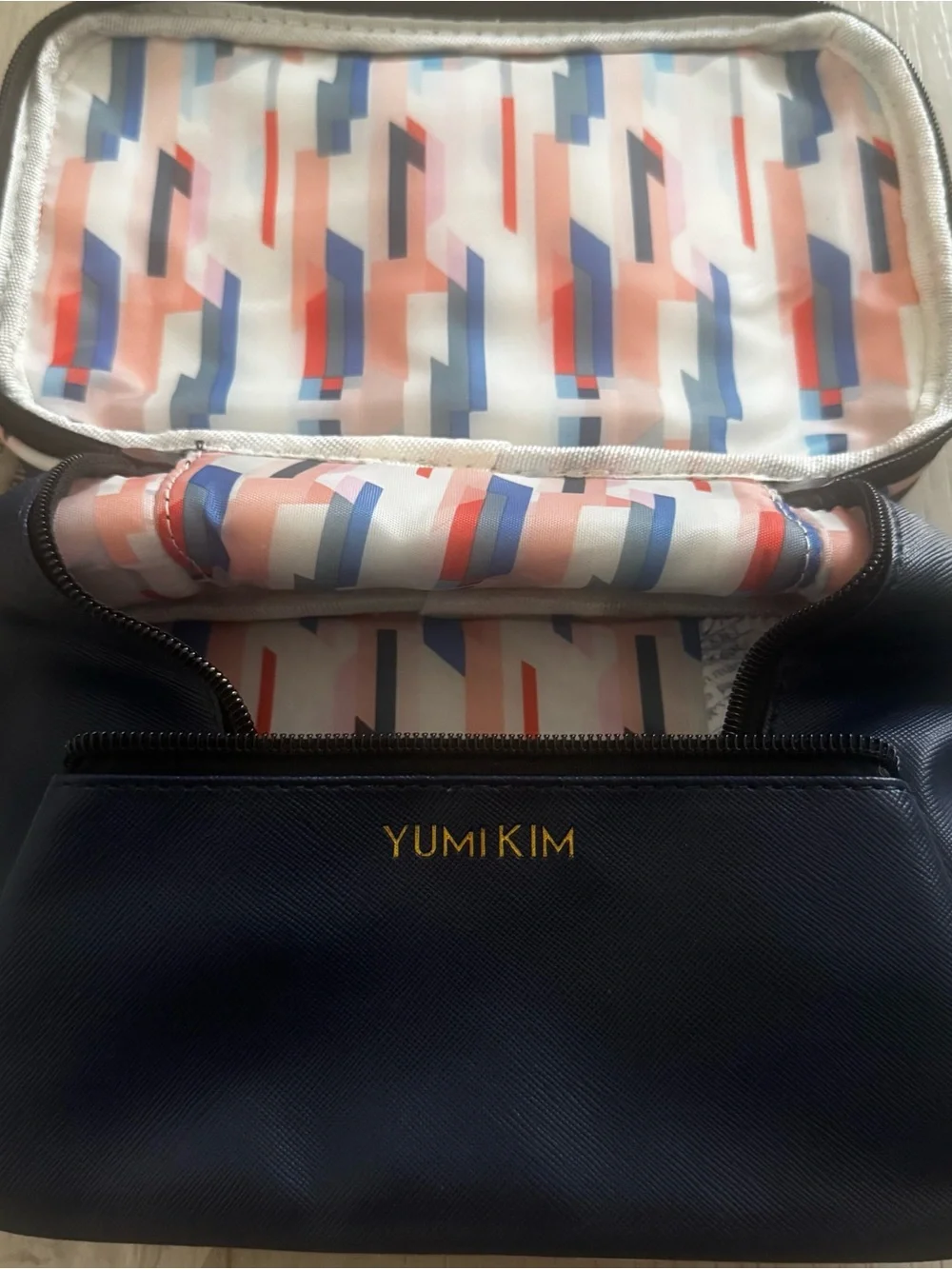 Yumi Kim jet setter makeup train case geo